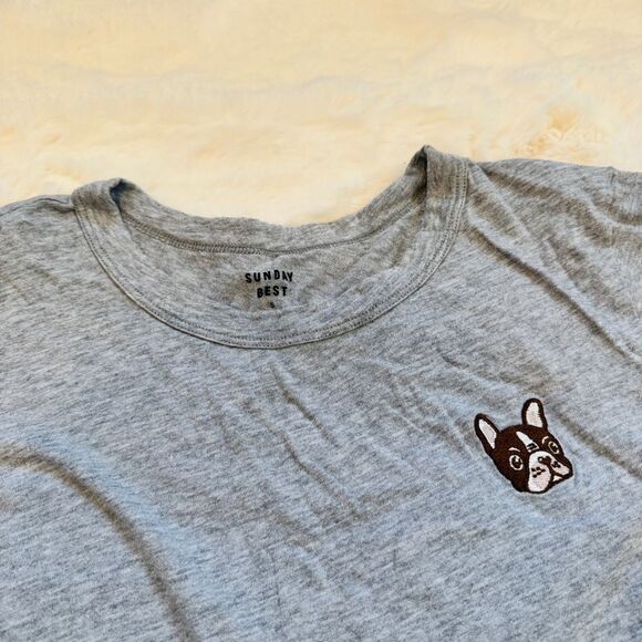 Aritzia Bulldog Tee S - Grey - Picture 2 of 3